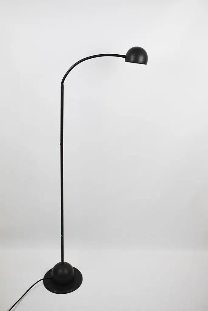 Floor lamp, black metal, Poland, 1980s. - 86072