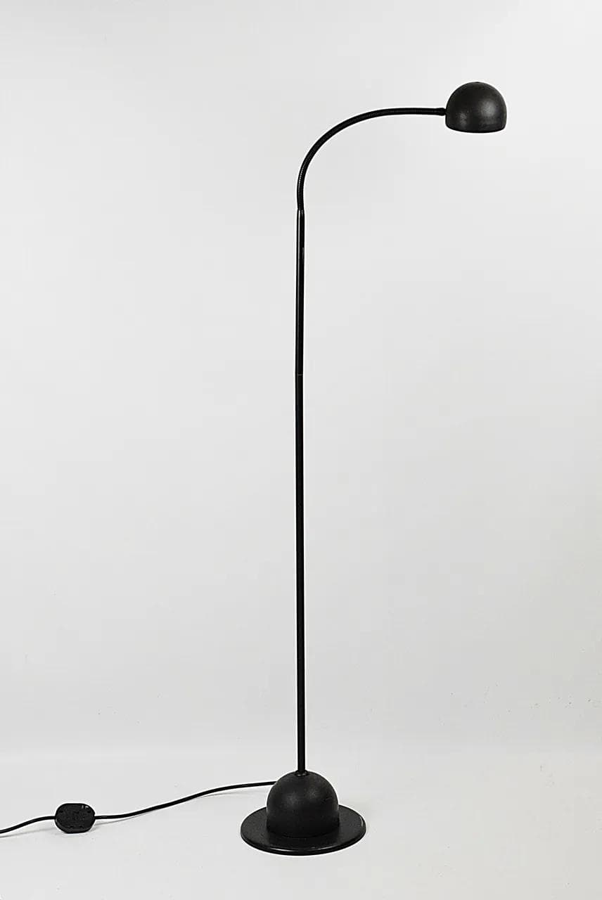 Floor lamp, black metal, Poland, 1980s. - 86074