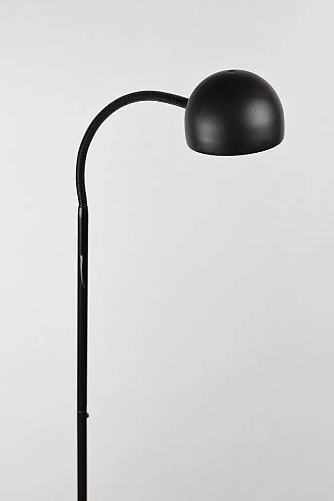 Floor lamp, black metal, Poland, 1980s. - 86071