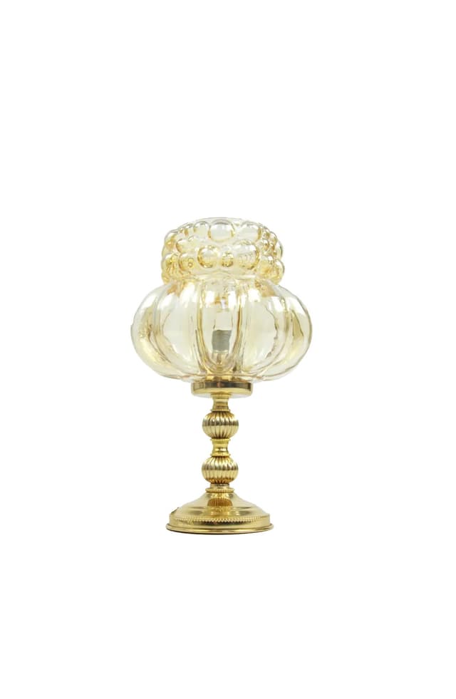 Table lamp bubble, golden glass, Poland, 1970s. - DIMENSION
