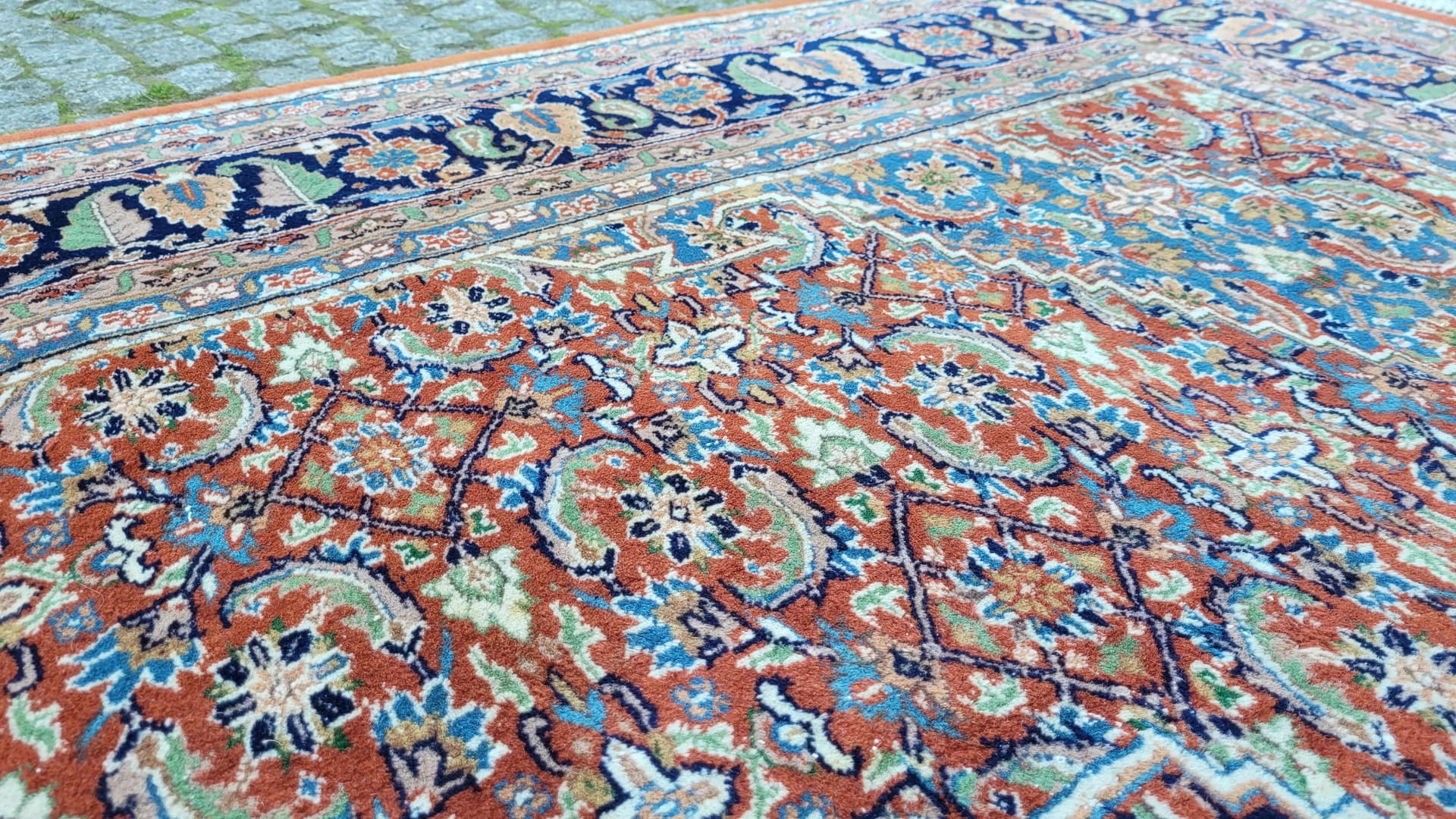 Dywan Indo Bidjar 250x255 cm, czerwony, wełna, Indie - 88605