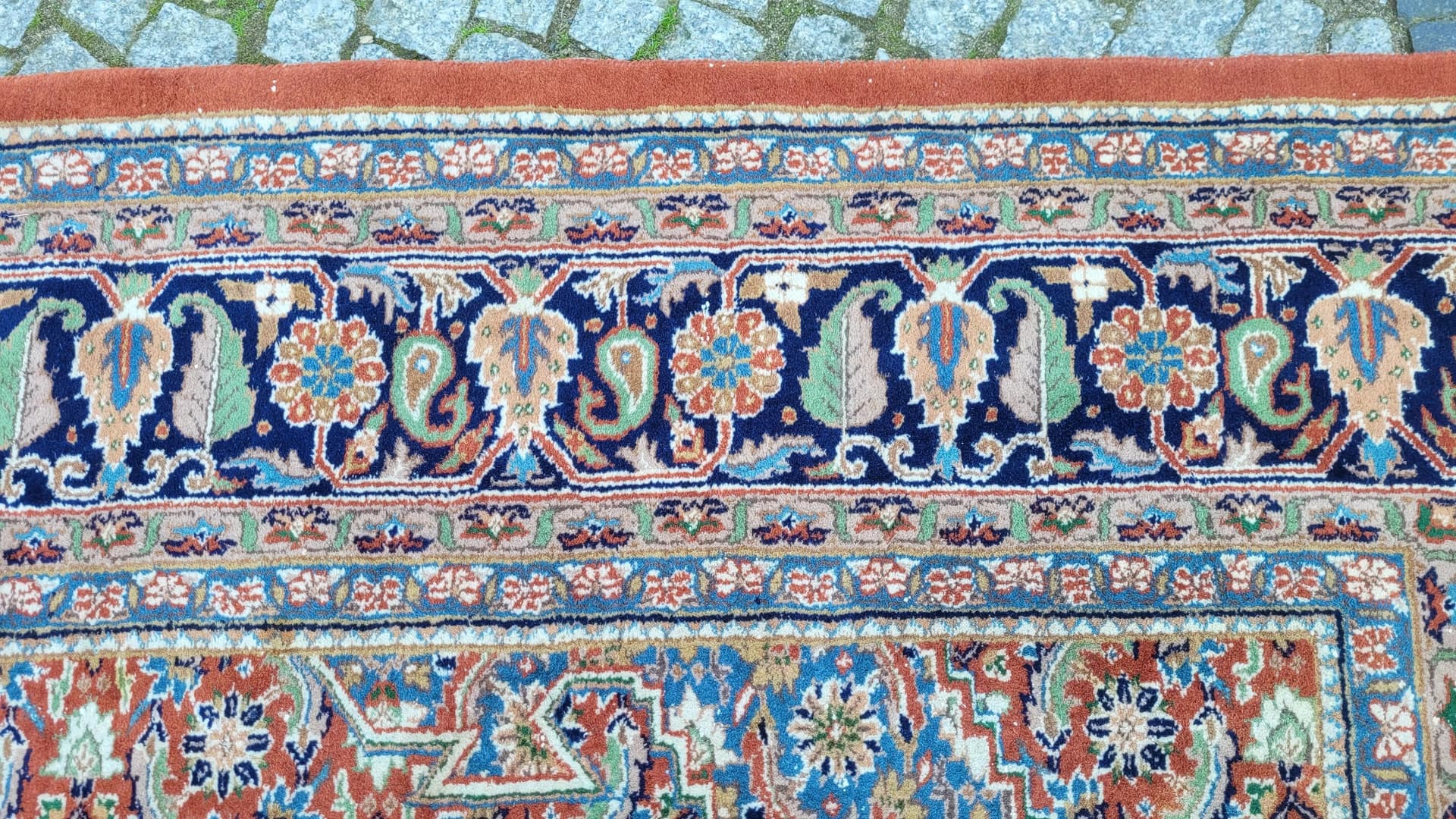 Dywan Indo Bidjar 250x255 cm, czerwony, wełna, Indie - 88603