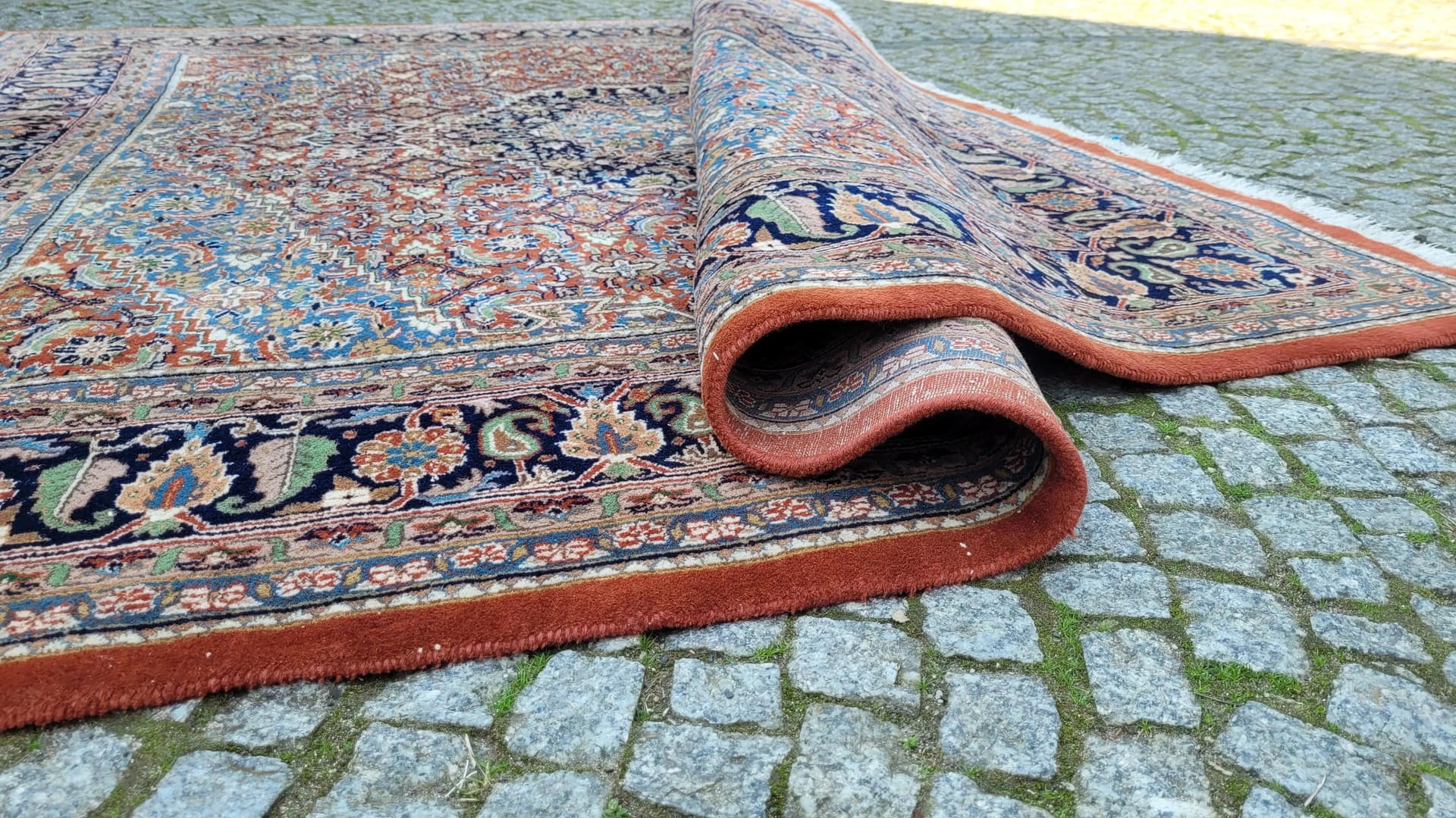 Dywan Indo Bidjar 250x255 cm, czerwony, wełna, Indie - 88608