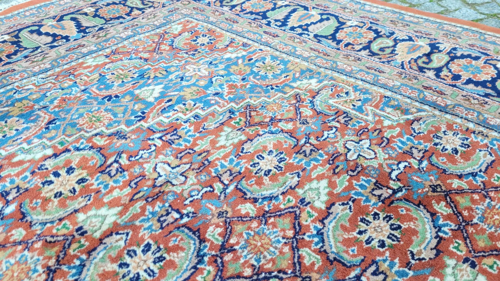 Dywan Indo Bidjar 250x255 cm, czerwony, wełna, Indie - 88609