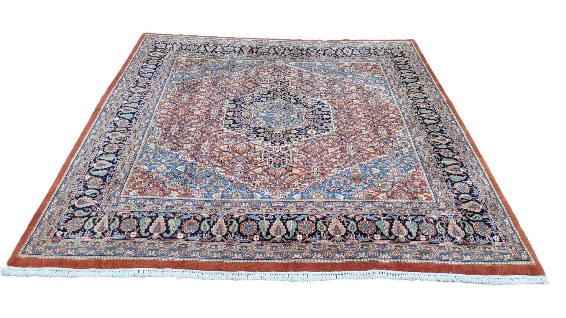 Dywan Indo Bidjar 250x255 cm, czerwony, wełna, Indie