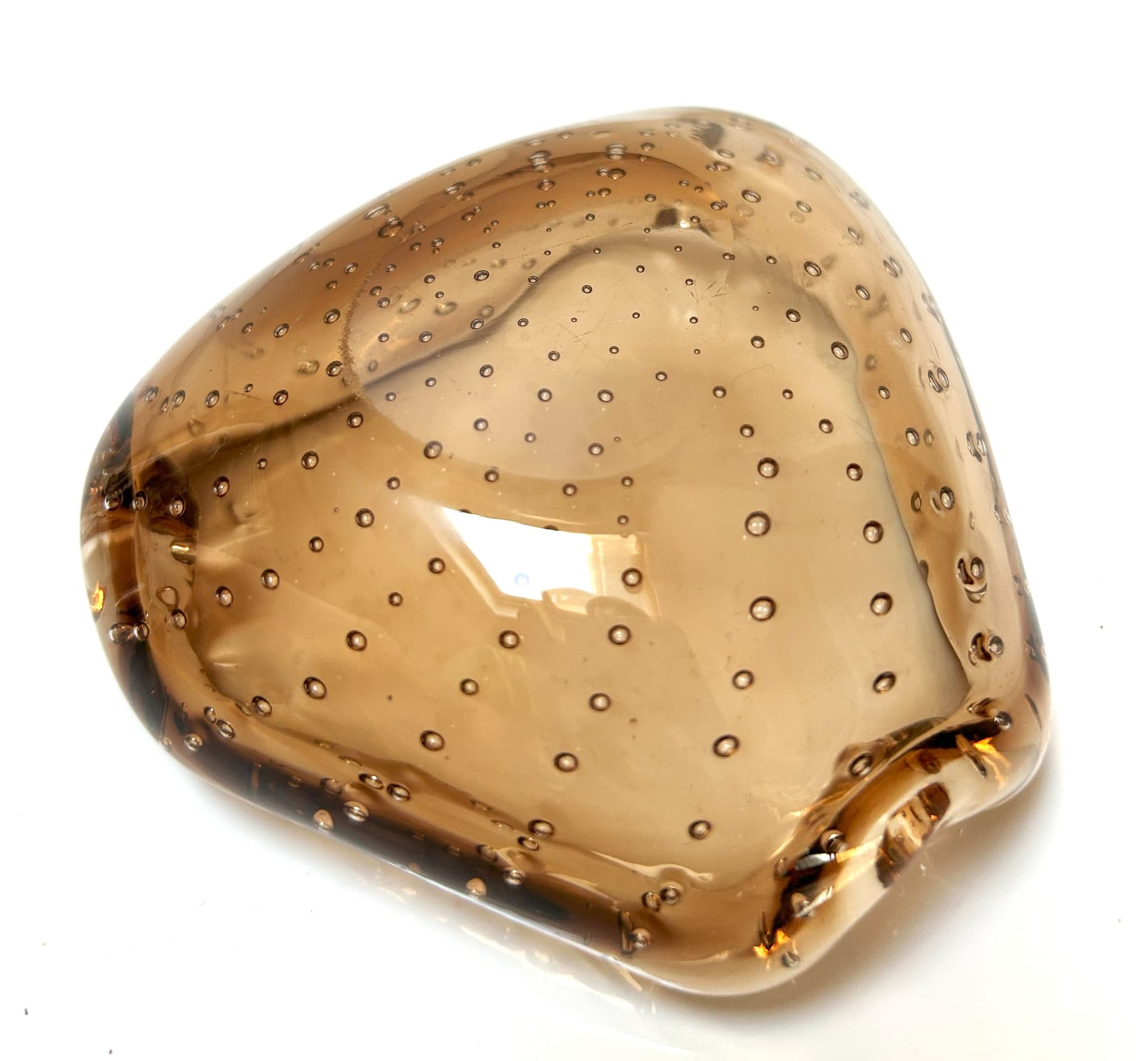 Miseczka Murano, szkło brązowy, Włochy, lata 60. - 6805