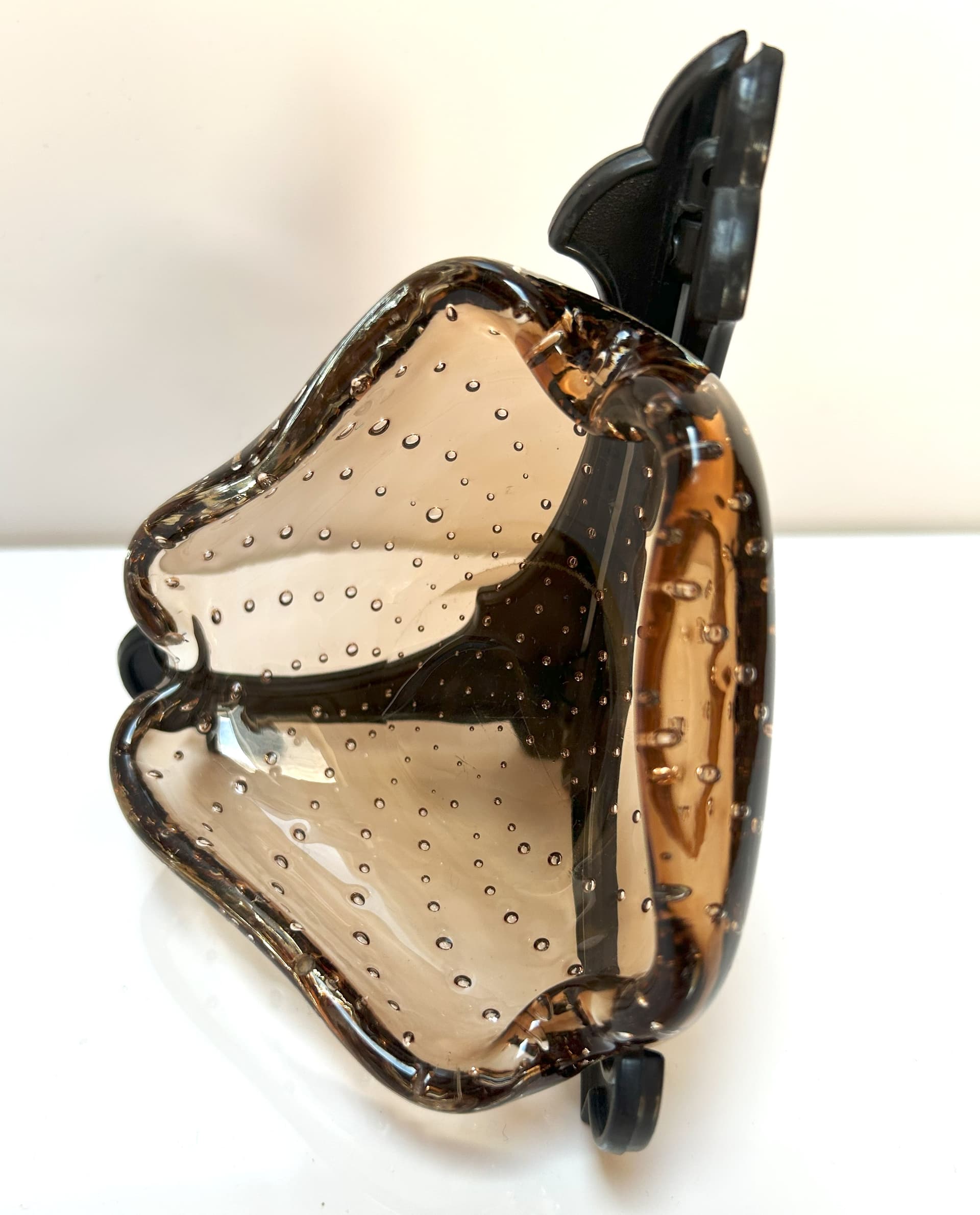 Miseczka Murano, szkło brązowy, Włochy, lata 60. - 6806