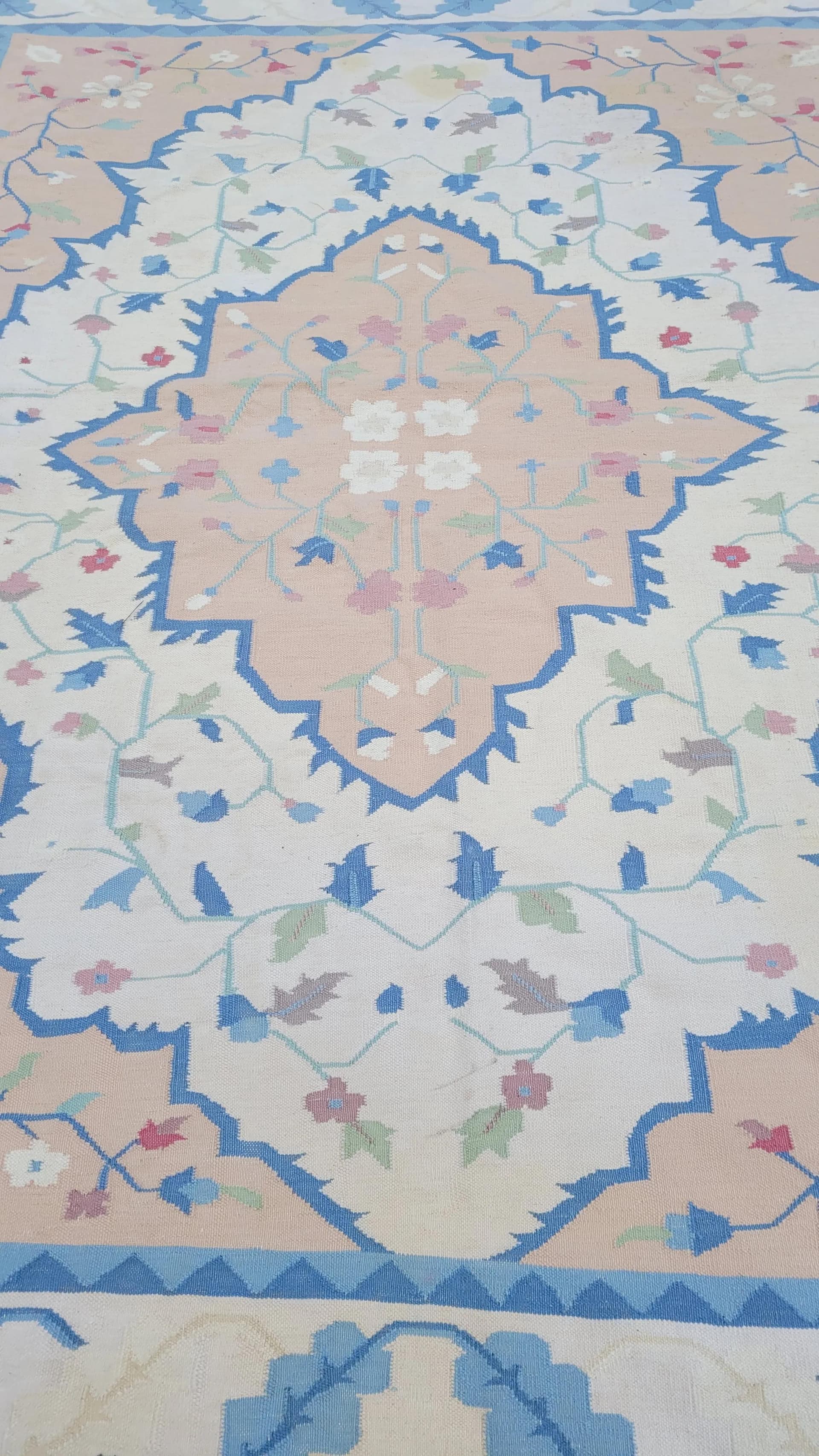 Kilim rug oriental 247x300cm, multicolor wool, India - 88583