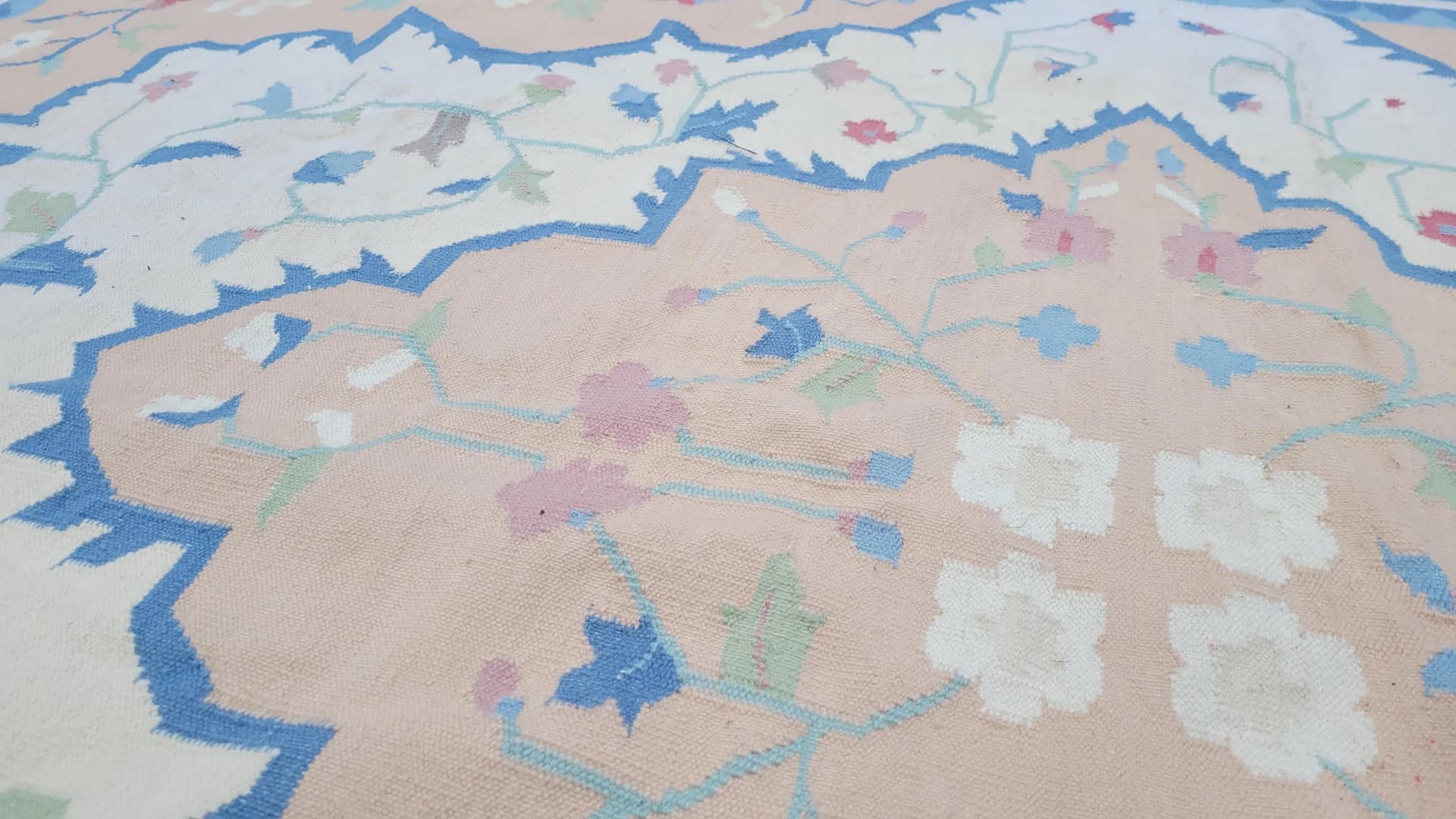 Kilim rug oriental 247x300cm, multicolor wool, India - 88584