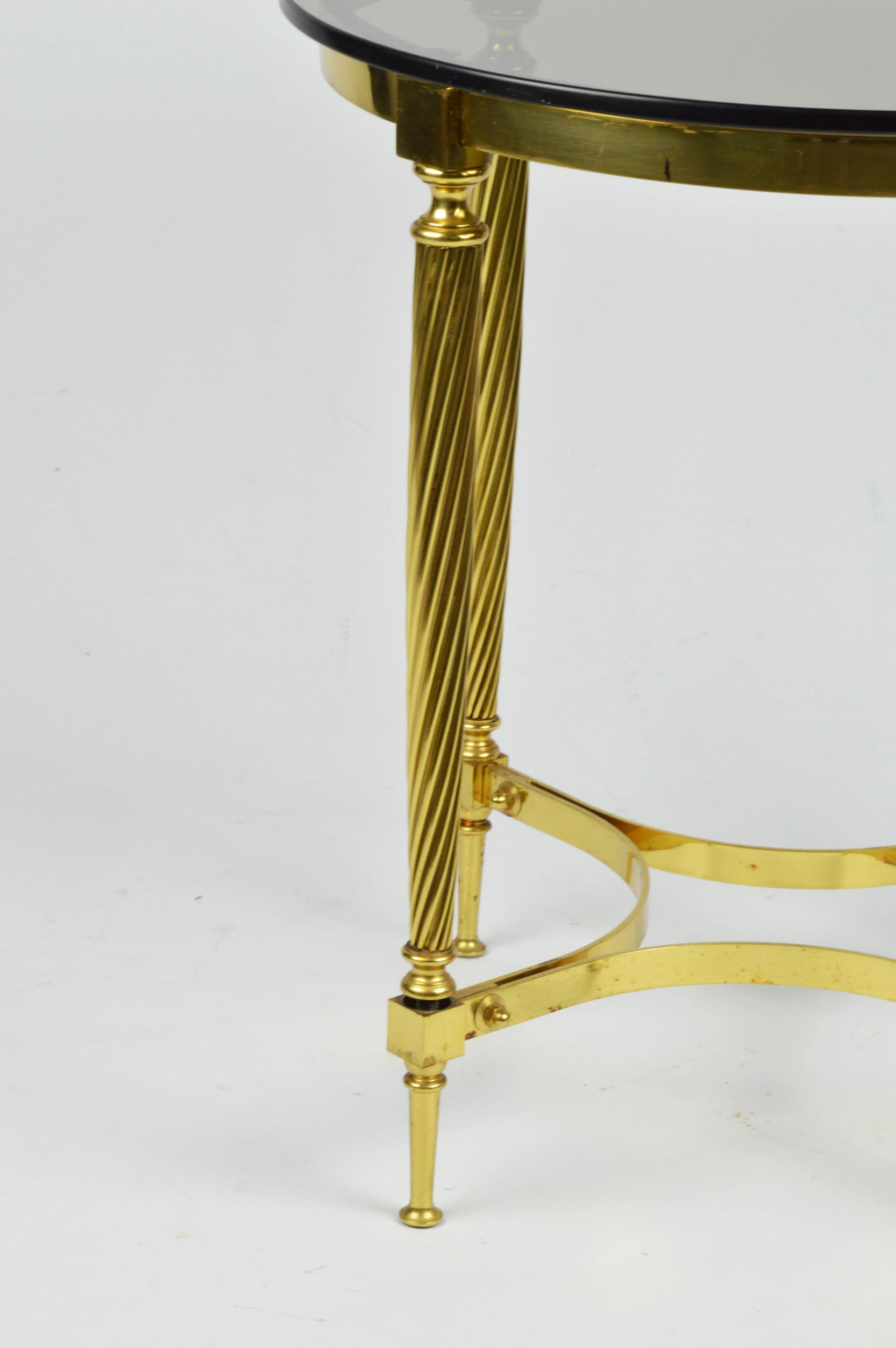 Stolik pomocniczy, złoty, metal, Polska, lata 80. - 85923