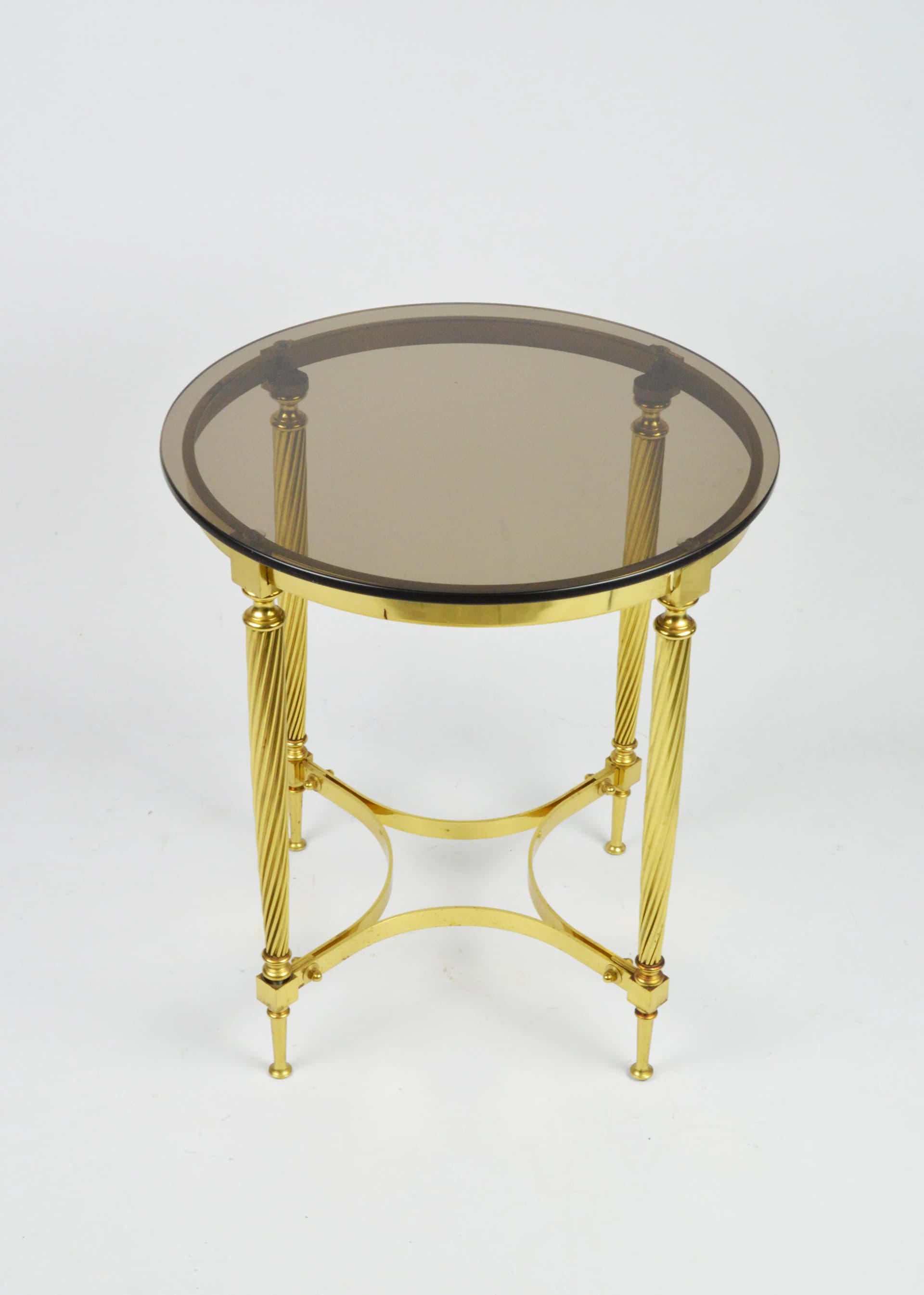 Stolik pomocniczy, złoty, metal, Polska, lata 80. - 85924