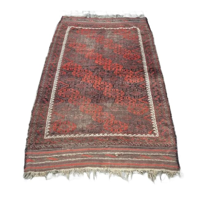 Rug Beluch, 100x200cm, brown, wool, Afghanistan, early 20th c. - DIMENSION