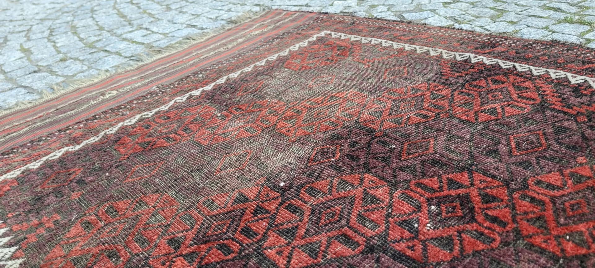 Rug Beluch, 100x200cm, brown, wool, Afghanistan, early 20th c. - 88469