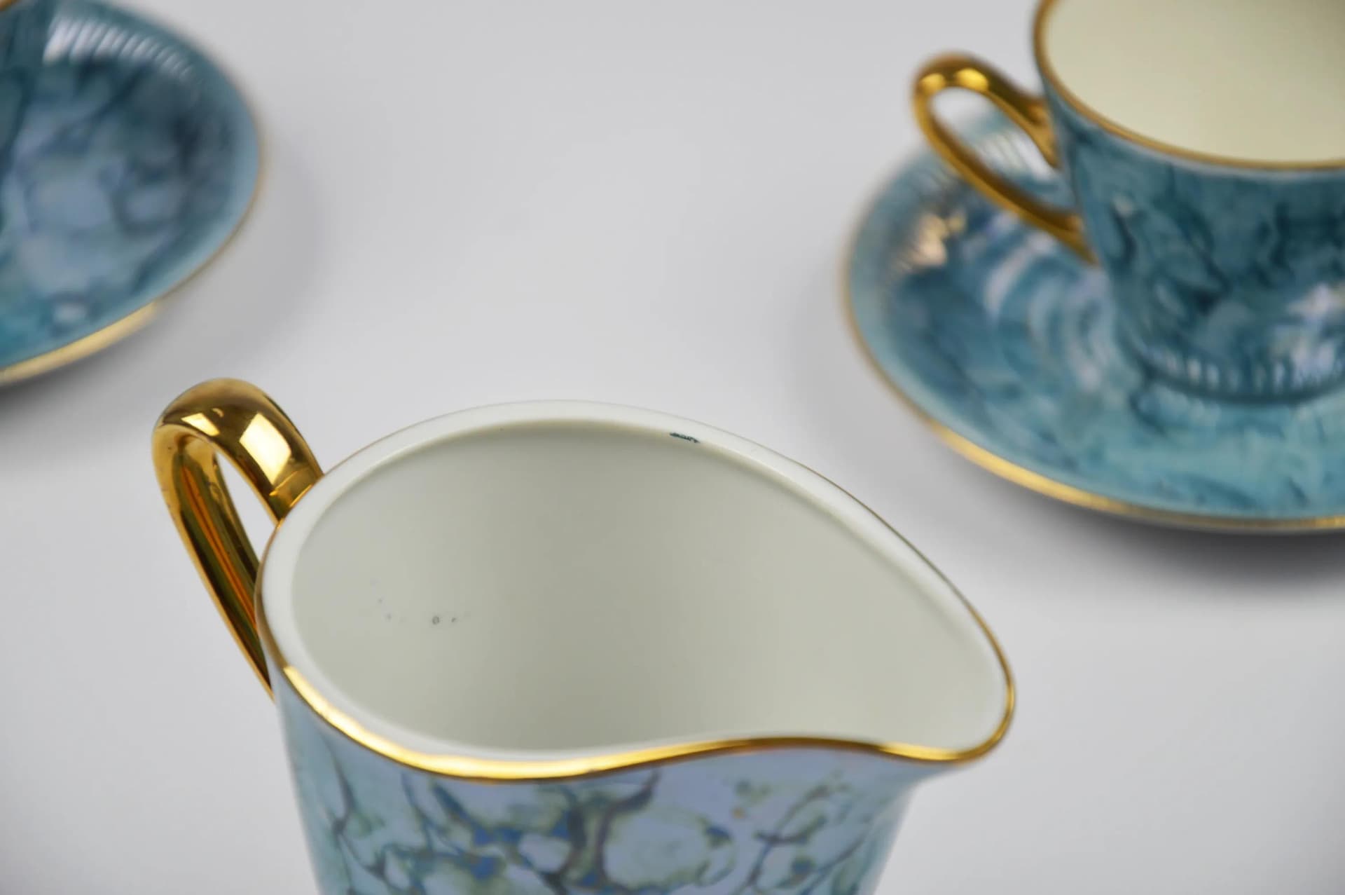 Serwis kawowy Carry, niebieski, porcelana, Włocławek, Polska, lata 70. - 85801