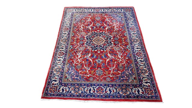 Dywan Kayseri, 110x160 cm, czerwony, jedwab, Turcja, lata 60. - WYMIARY