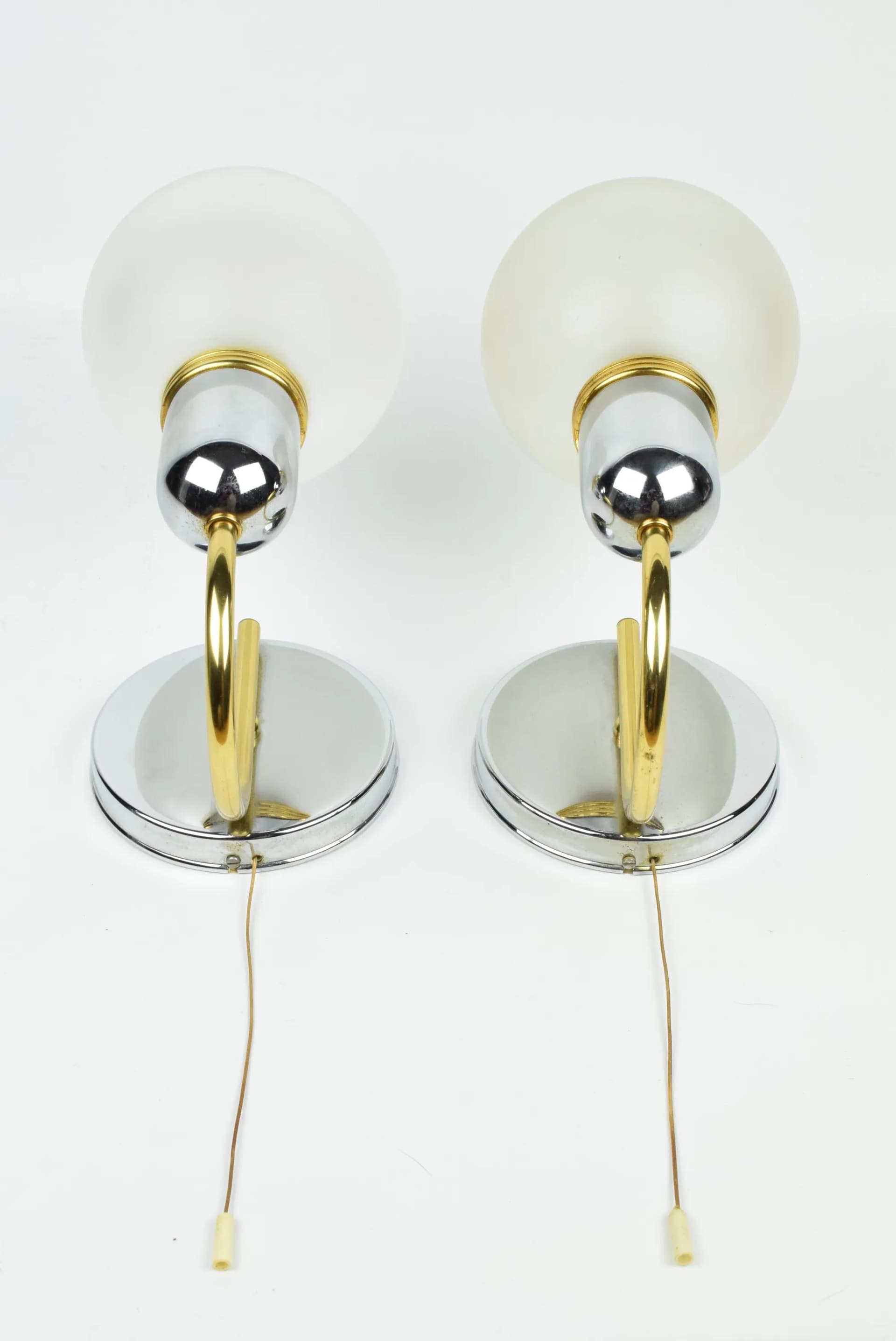 Para kinkietów Solken Leuchten, mosiądz, Niemcy, lata 80. - 85772