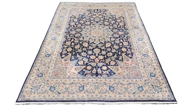 Rug Meshed, 250x360 cm, navy blue, wool, Iran, early 20th c. - DIMENSION