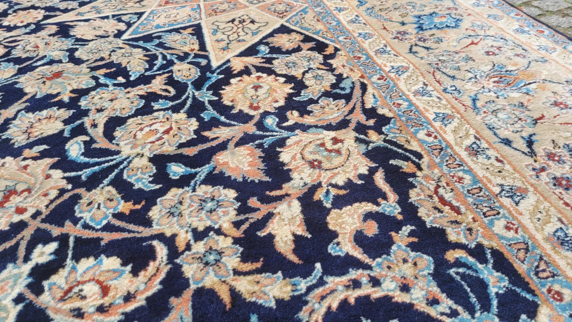 Rug Meshed, 250x360 cm, navy blue, wool, Iran, early 20th c. - 88391