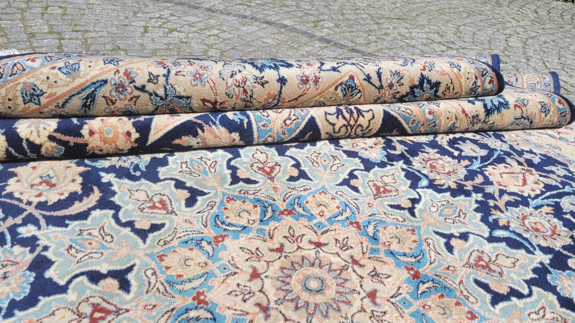 Rug Meshed, 250x360 cm, navy blue, wool, Iran, early 20th c. - 88386