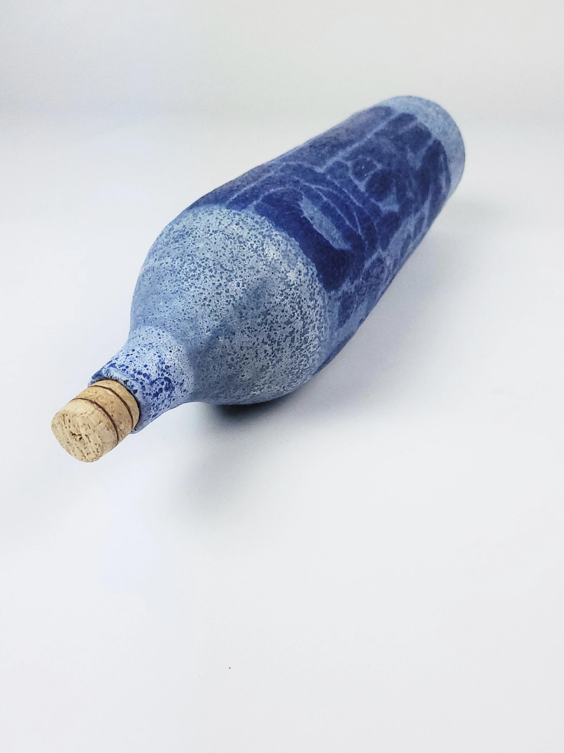 Butelka Fat Lava, kobaltowa, kamionka, Niemcy, lata 70. - 85741