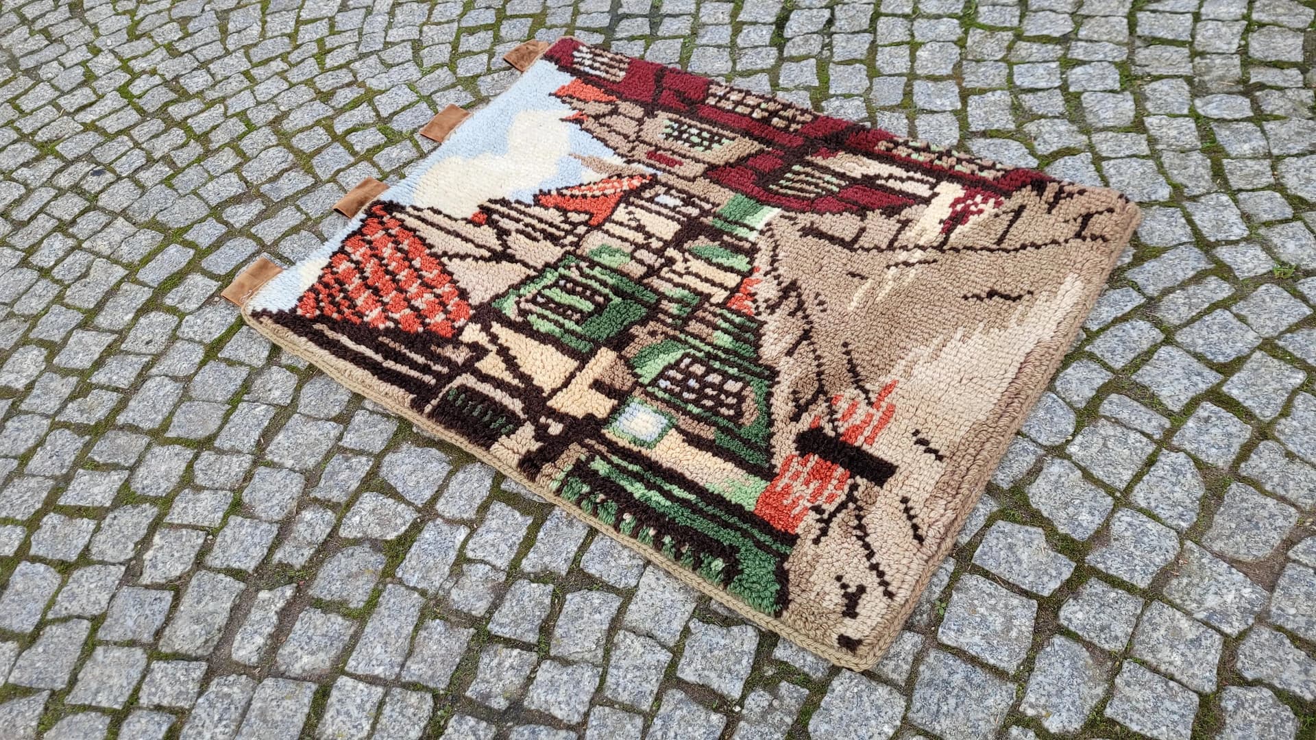 Kilim tapestry, beige, wool, Sweden, 1970s, 100x70cm - 88375