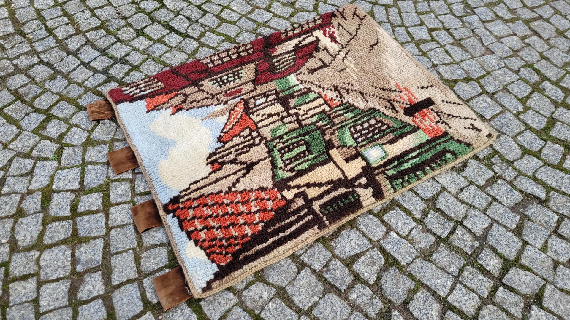 Kilim tapestry, beige, wool, Sweden, 1970s, 100x70cm - 88374