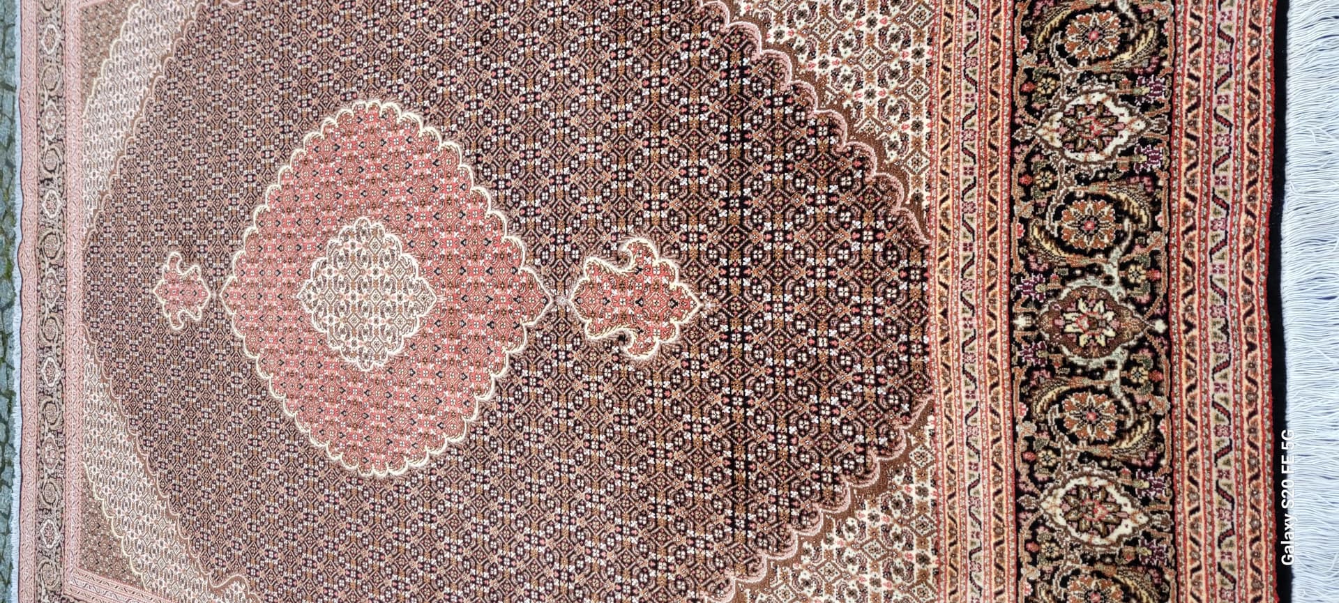 Dywan Tabriz Mahi 200x305cm, brązowy, wełna, Iran - 88319