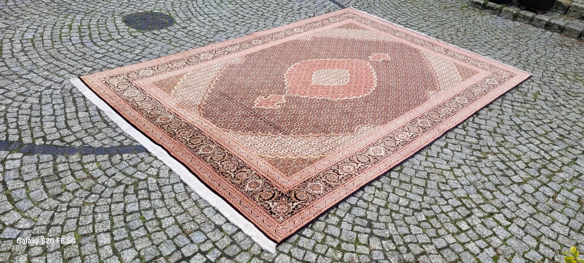 Dywan Tabriz Mahi 200x305cm, brązowy, wełna, Iran - 88317