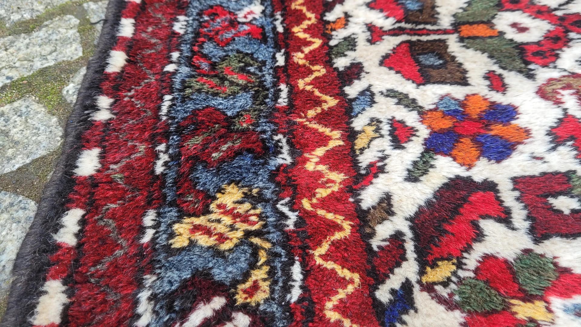 Dywan Hamadan 155x105 cm, czerwony, wełna, Iran - 88312