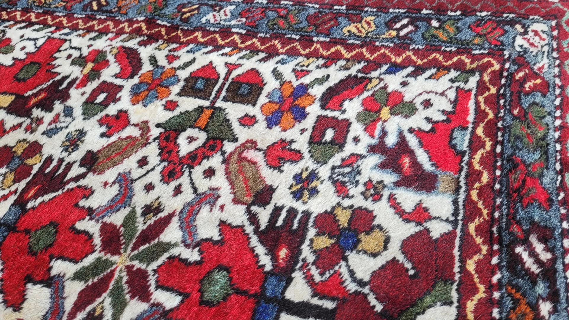 Dywan Hamadan 155x105 cm, czerwony, wełna, Iran - 88304