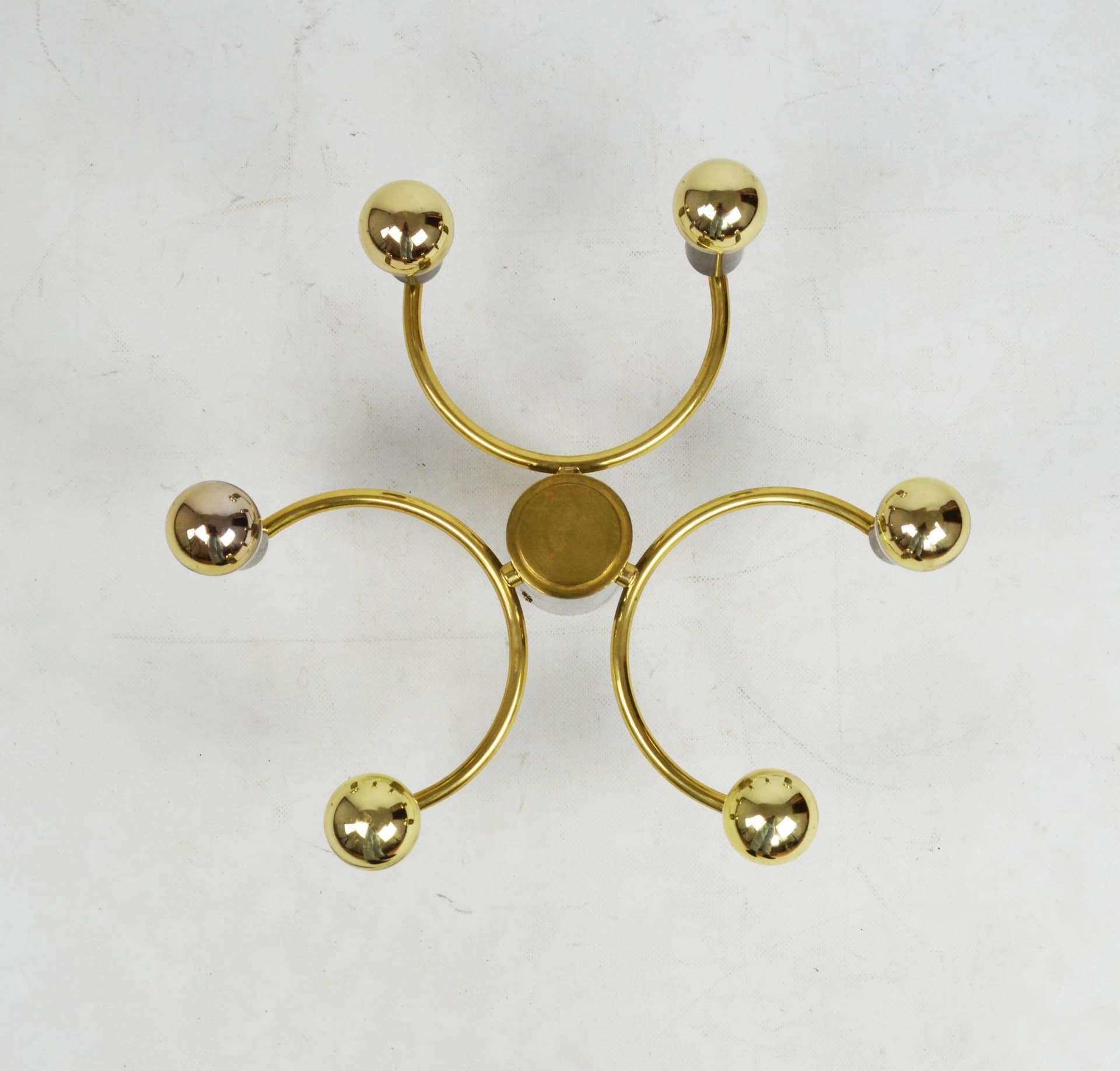 Lampa sufitowa Leola, metal złoty srebrny, lata 70. - 85536