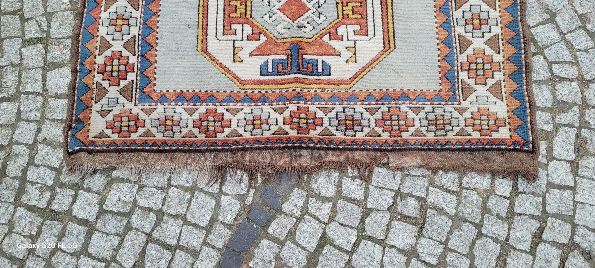 Dywan Kazak, 133x210 cm, beżowy, wełna, Turcja, lata 60. - 88301