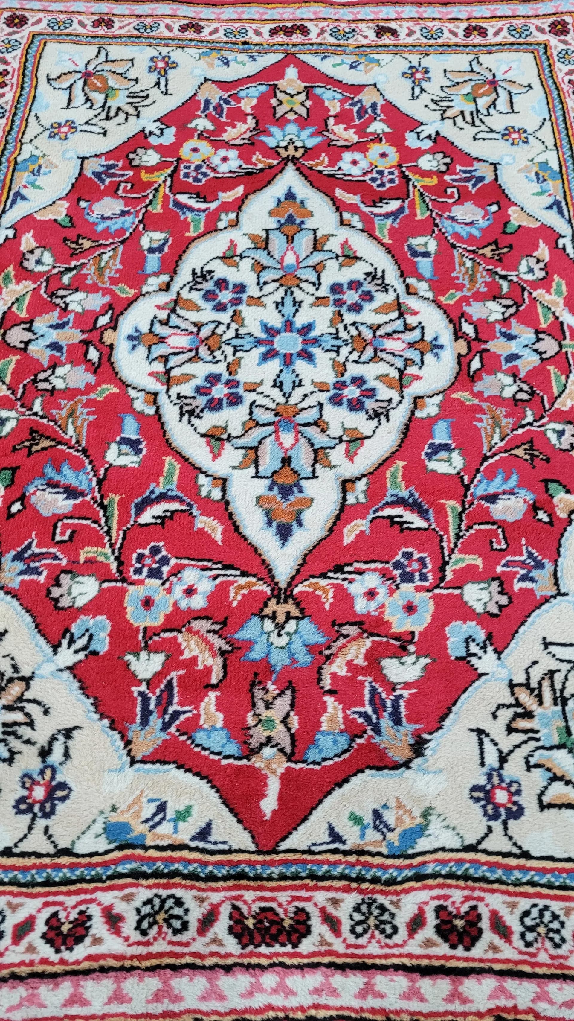 Dywan Keshan 73x105 cm, czerwony, wełna, Iran - 88288