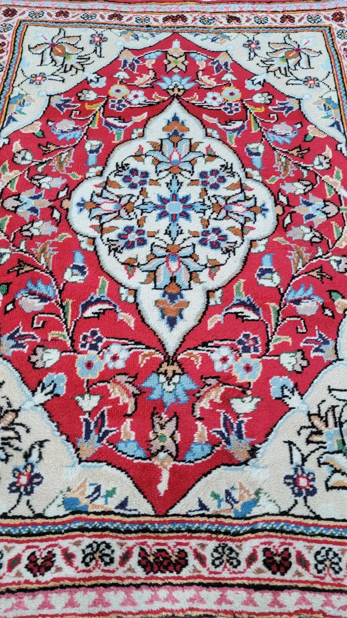 Dywan Keshan 73x105 cm, czerwony, wełna, Iran - 88283