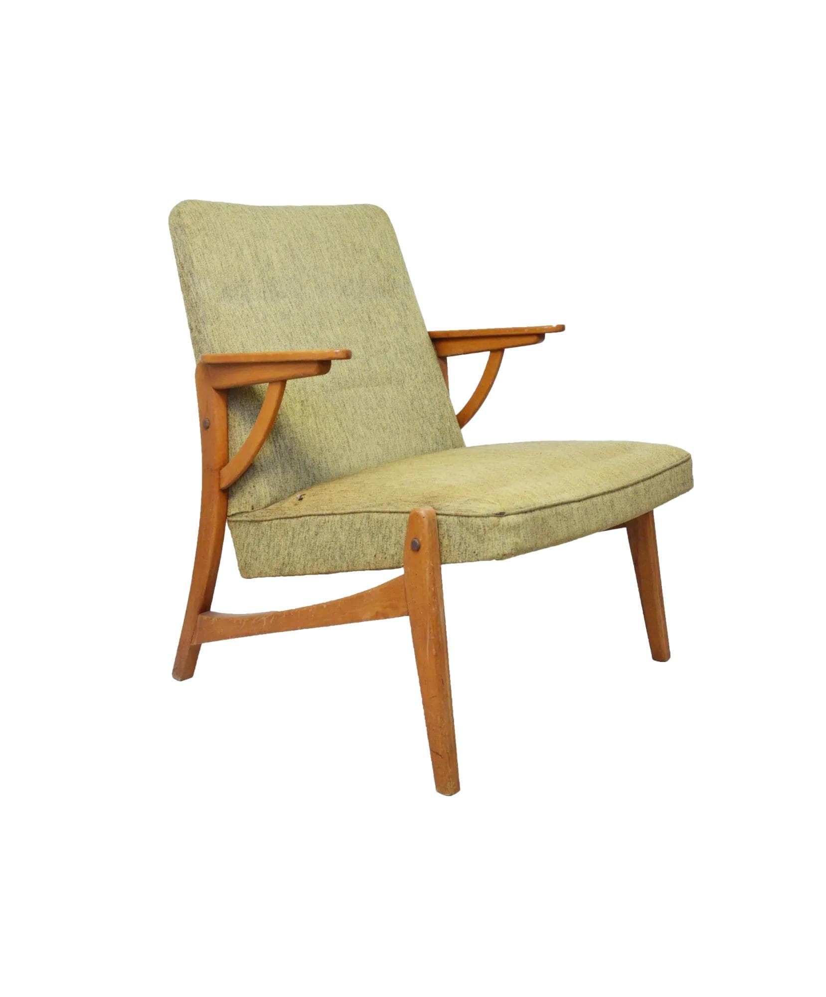Armchair, brown wood, Poland, 1970s.