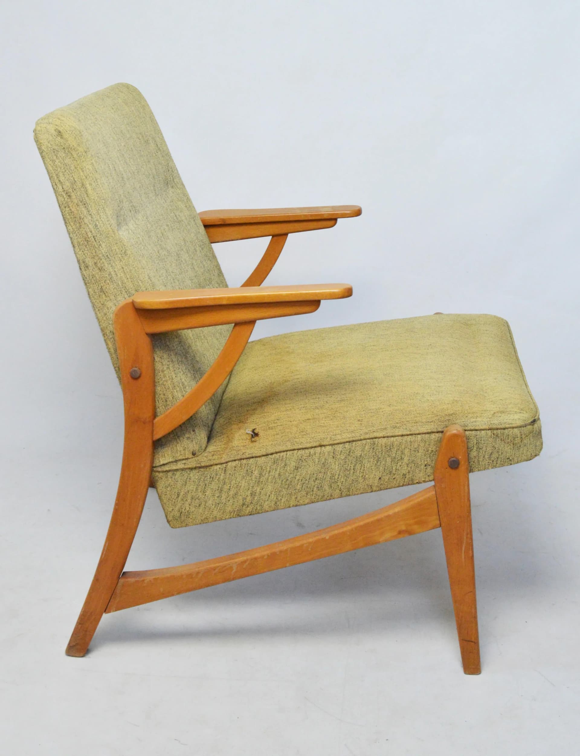 Armchair, brown wood, Poland, 1970s. - 85490