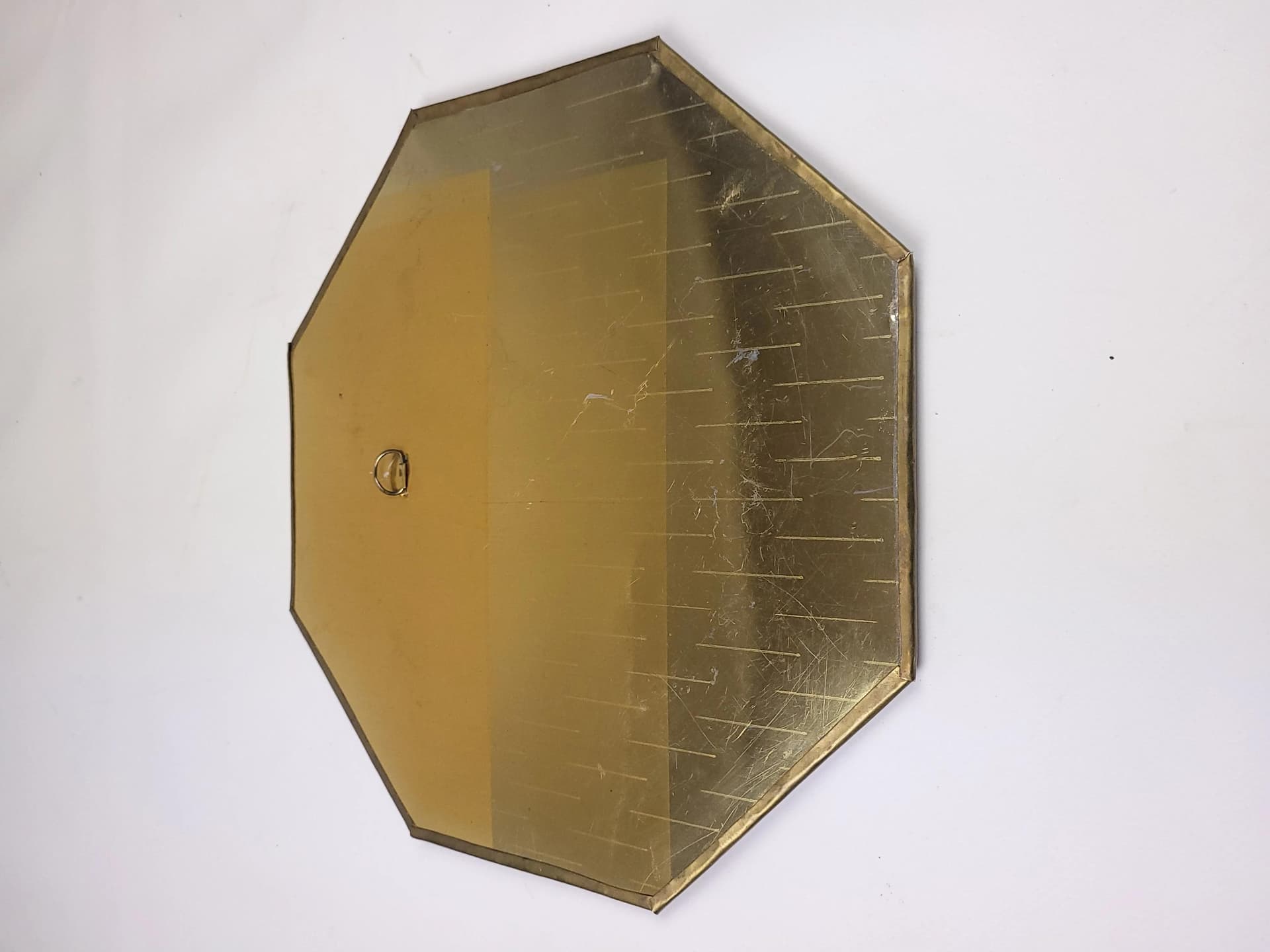 Lusterko ścienne, złoty, mosiądz, Polska, lata 60. - 85465