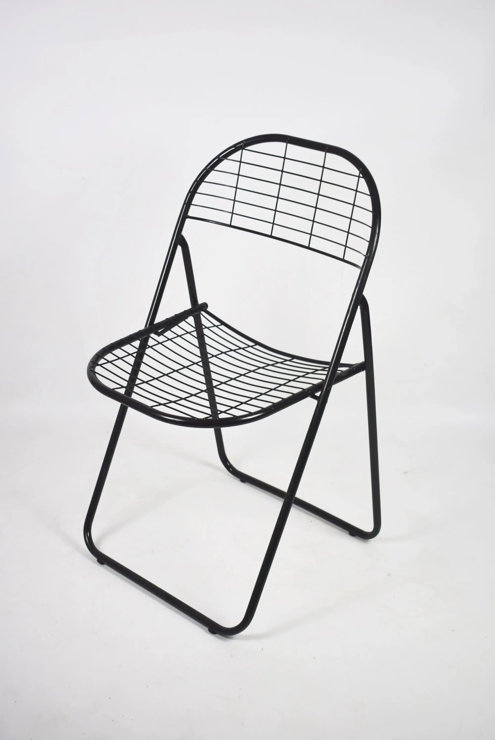 Krzesło Åland, stal czarna, proj. N. Gammelgaard, dla IKEA, Szwecja, lata 80. - 85448