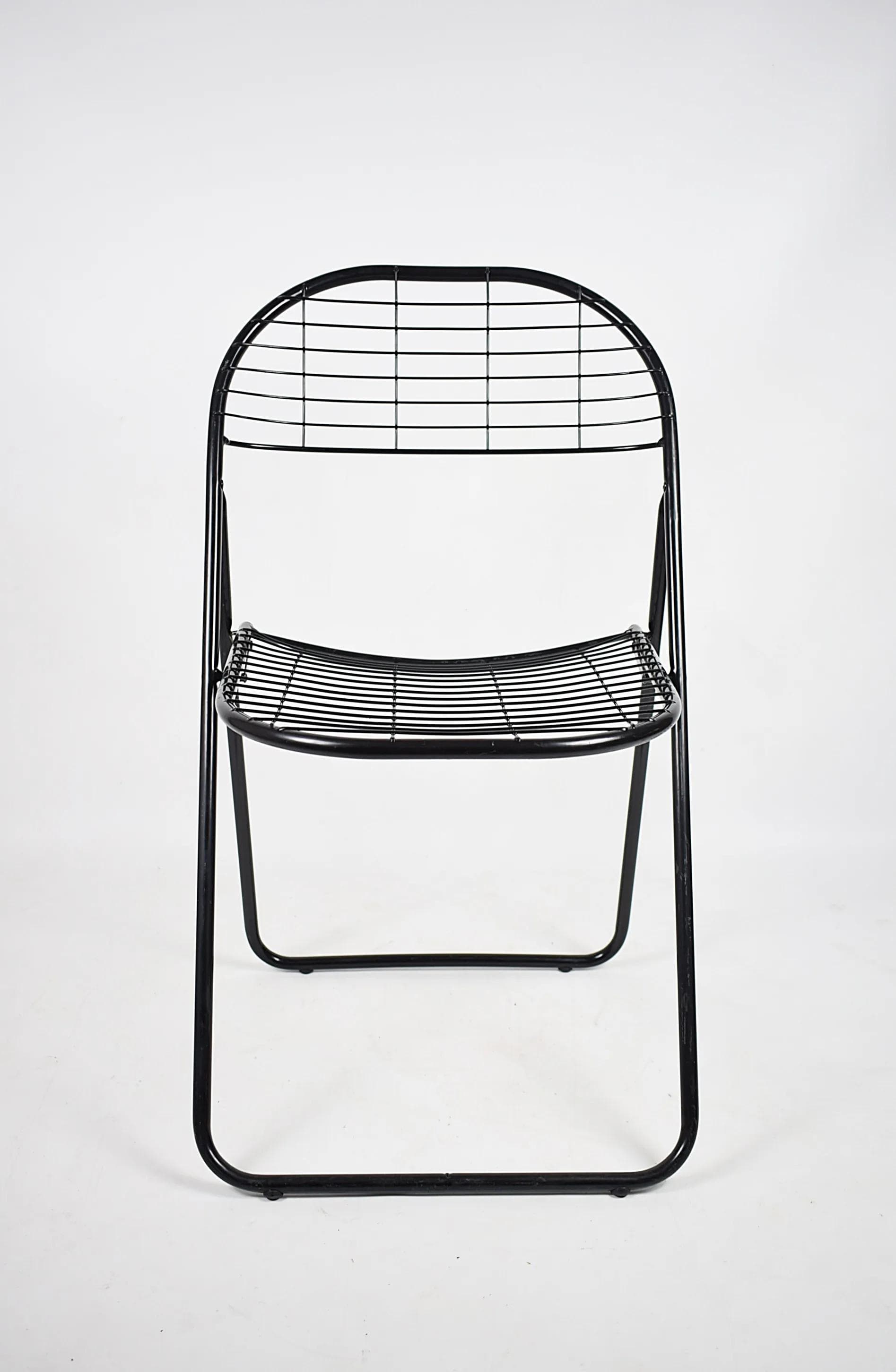 Krzesło Åland, stal czarna, proj. N. Gammelgaard, dla IKEA, Szwecja, lata 80. - 85450