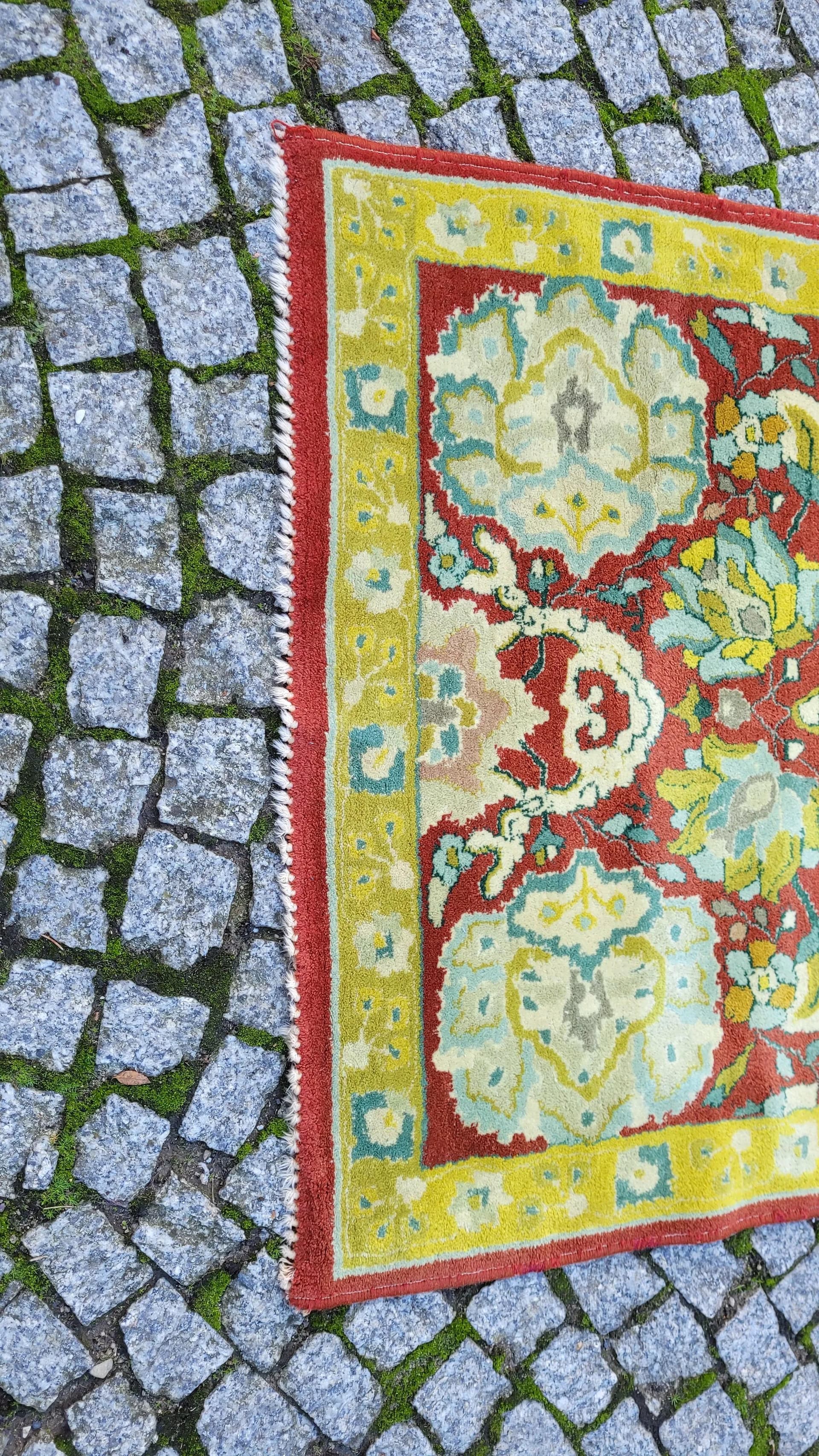 Dywan Tetex, 85x197 cm, multikolor, wełna, Niemcy, lata 60. - 88225