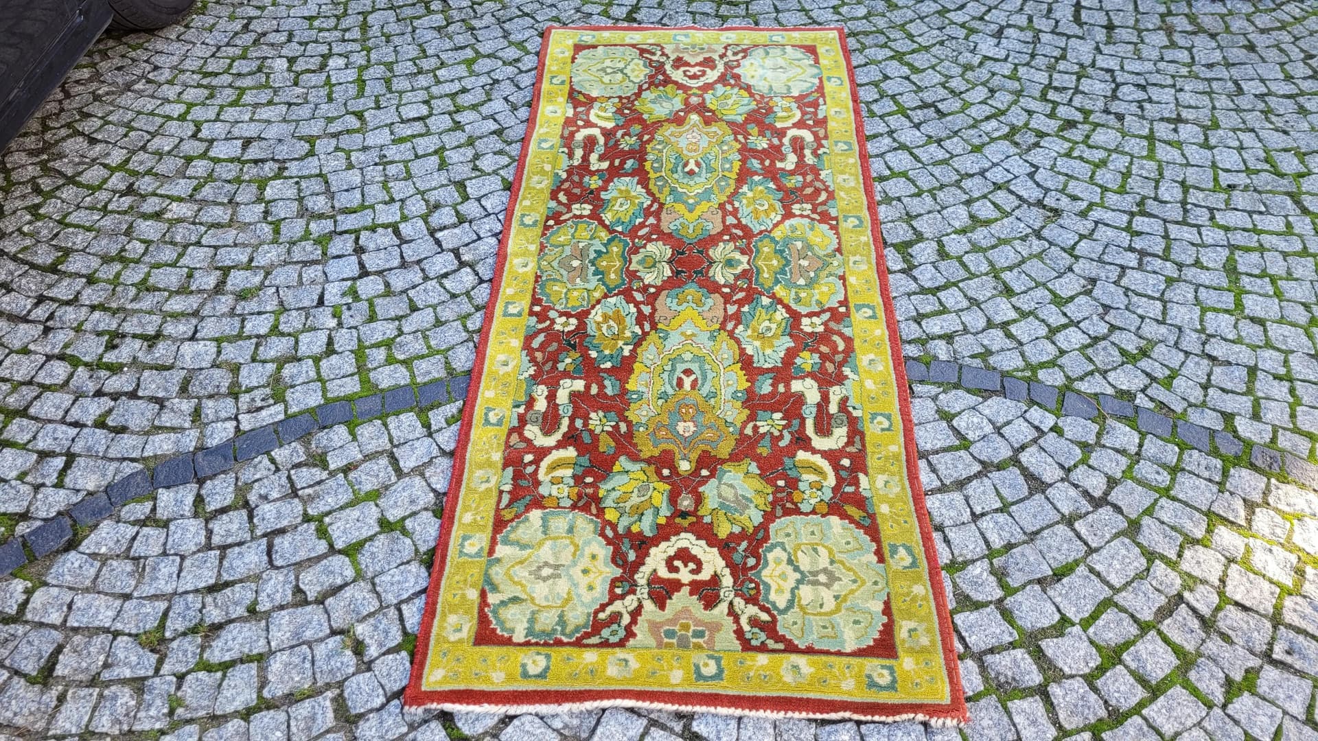 Dywan Tetex, 85x197 cm, multikolor, wełna, Niemcy, lata 60. - 88232