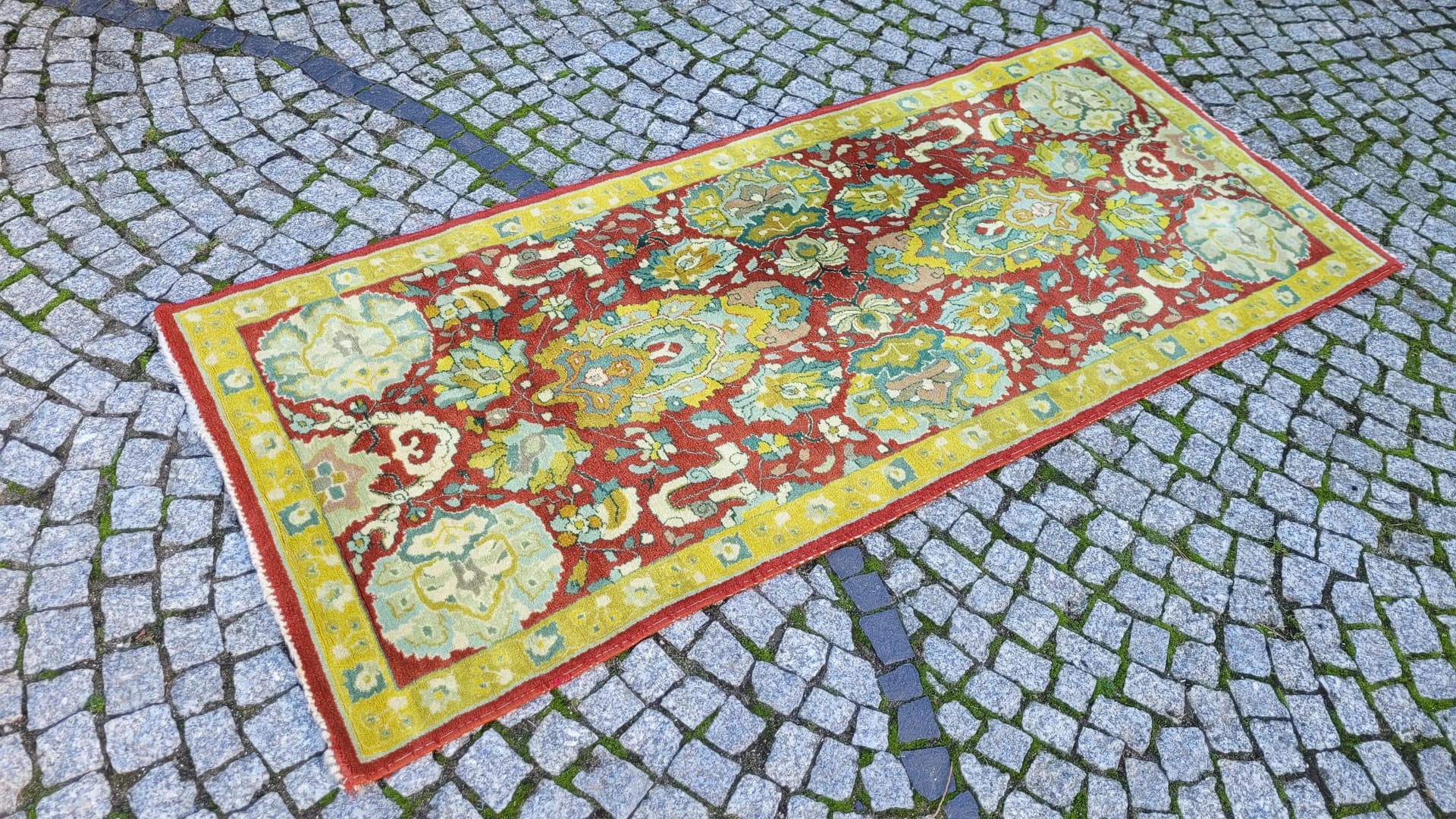 Dywan Tetex, 85x197 cm, multikolor, wełna, Niemcy, lata 60. - 88226