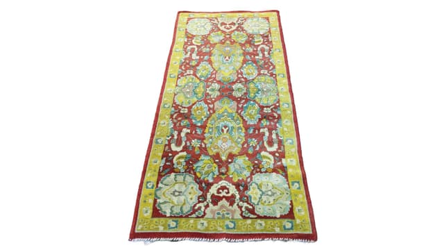 Dywan Tetex, 85x197 cm, multikolor, wełna, Niemcy, lata 60. - WYMIARY