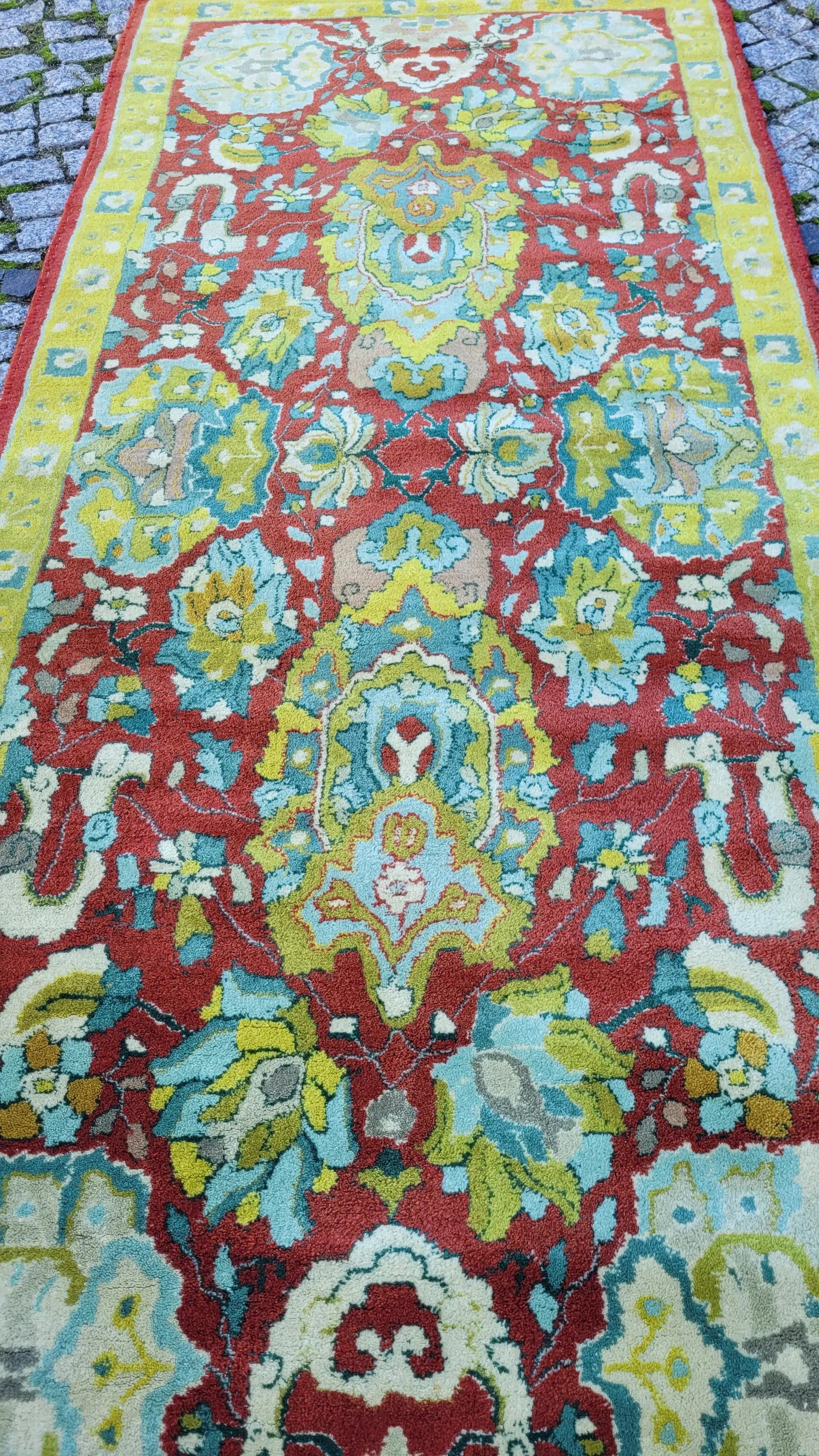 Dywan Tetex, 85x197 cm, multikolor, wełna, Niemcy, lata 60. - 88227