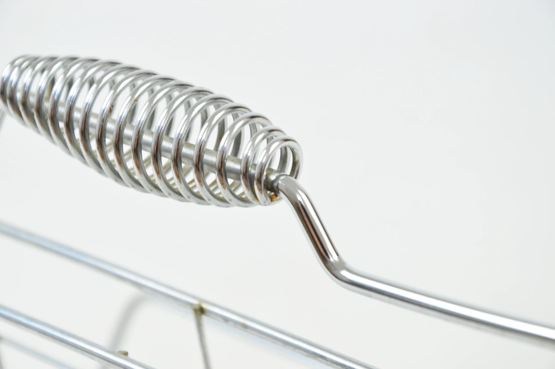 Magazine rack, grey metal, Poland, 1970s. - 85418