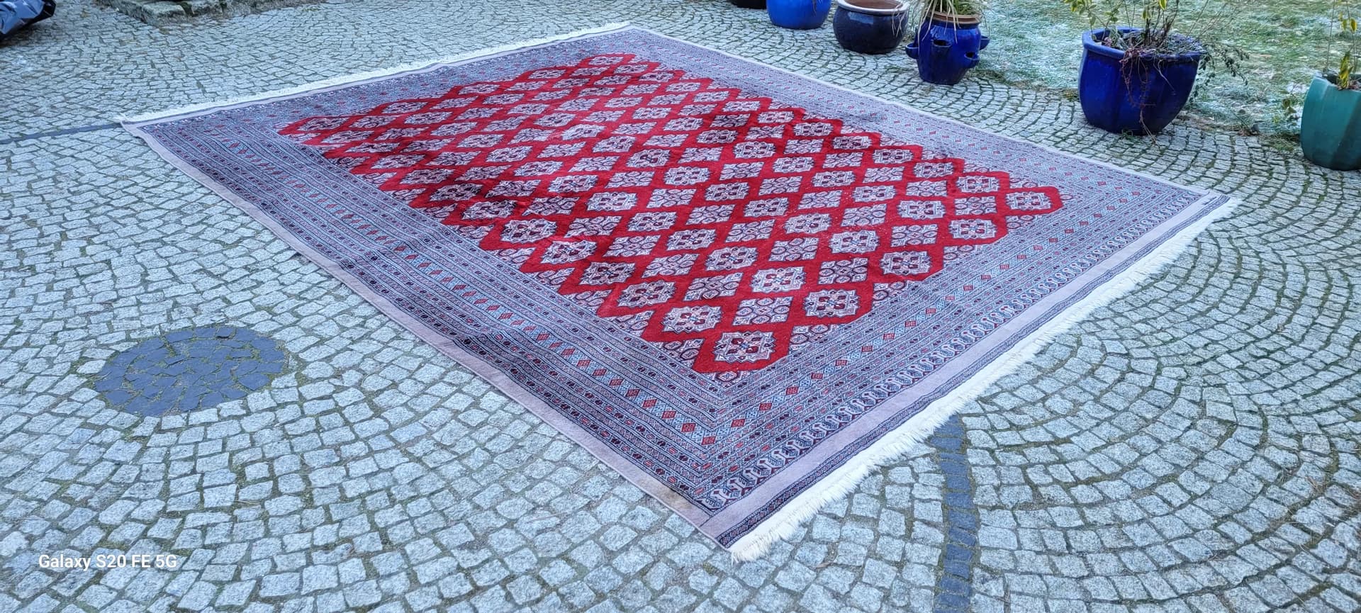 Dywan Buchara 285x350cm, czerwony, wełna, Pakistan - 88195