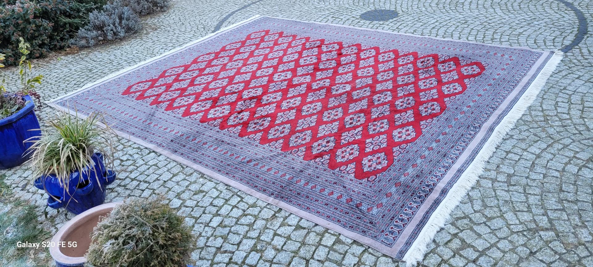 Dywan Buchara 285x350cm, czerwony, wełna, Pakistan - 88198