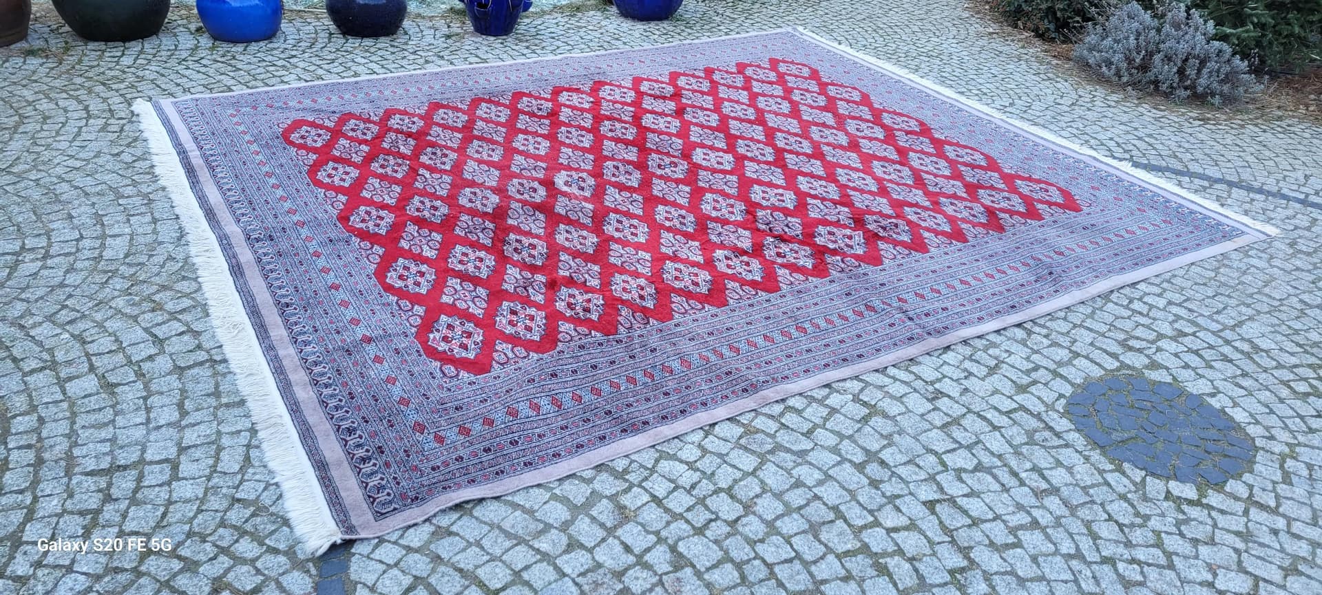 Dywan Buchara 285x350cm, czerwony, wełna, Pakistan - 88196