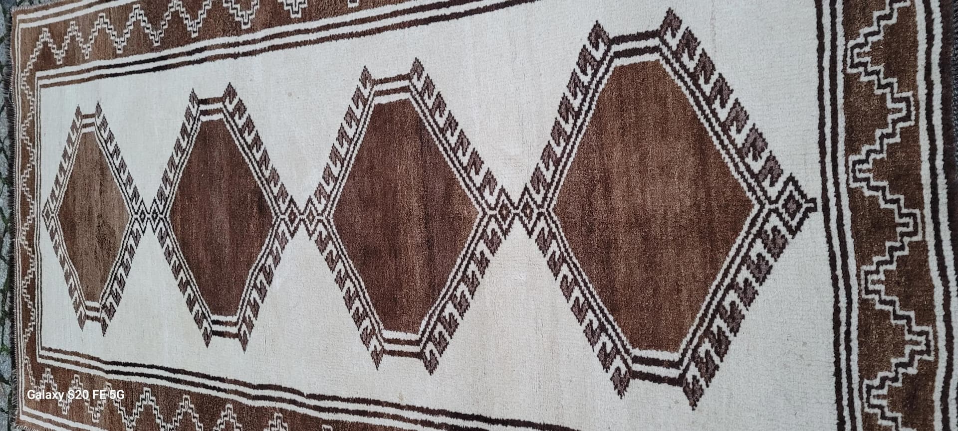 Dywan perski nomadyczny, 104x200 cm, brązowy, wełna, Afganistan - 88180