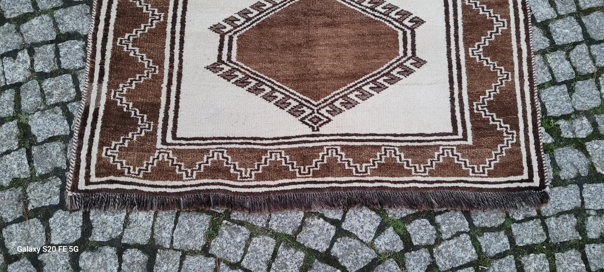 Dywan perski nomadyczny, 104x200 cm, brązowy, wełna, Afganistan - 88182